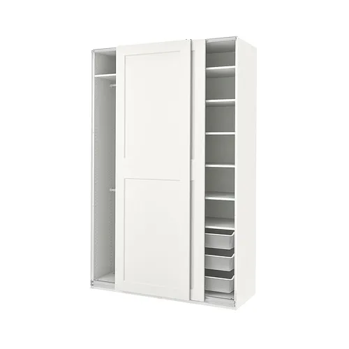PAX/GRIMO - 衣櫃/衣櫥, 白色/白色, 150x66x236 公分 | IKEA 線上購物 - PE900107_S4