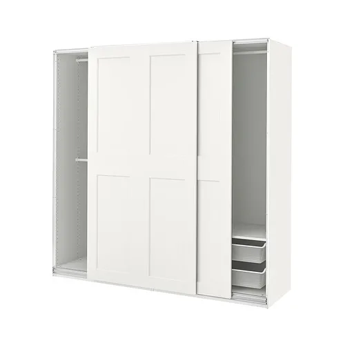 PAX/GRIMO - 衣櫃/衣櫥組合, 白色/白色, 200x66x201 公分 | IKEA 線上購物 - PE900110_S4