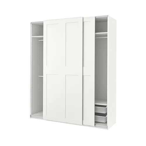 PAX/GRIMO - 衣櫃/衣櫥組合, 白色/白色, 200x66x236 公分 | IKEA 線上購物 - PE900109_S4