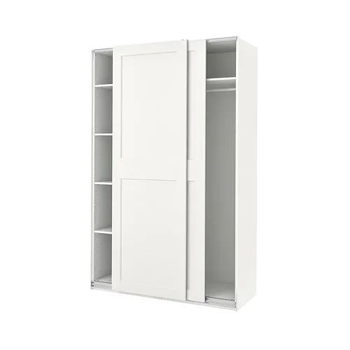 PAX/GRIMO - 衣櫃/衣櫥, 白色/白色, 150x66x236 公分 | IKEA 線上購物 - PE900114_S4