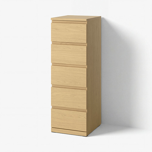 STORKLINTA - 抽屜櫃/5抽，橡木紋，40x50x120 公分 | IKEA 線上購物 - E1038831_S4