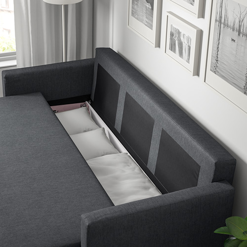 FRIHETEN - 3-seat sofa-bed, Hyllie dark grey | IKEA Taiwan Online - PE723186_S4