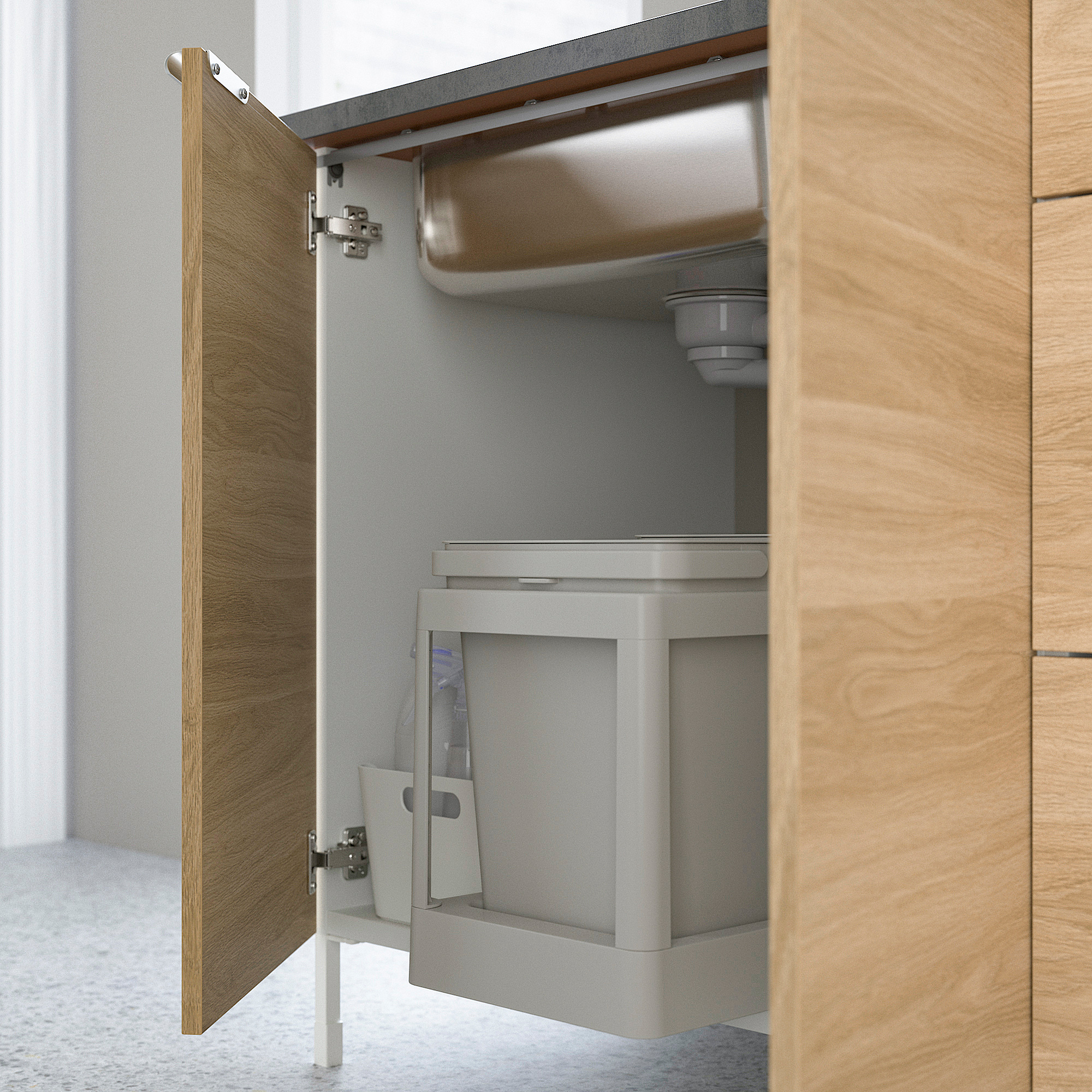 ENHET base cabinet for sink w doors