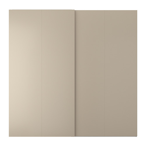 HASVIK - 滑門組, 灰米色, 200x201 公分 | IKEA 線上購物 - PE900139_S4