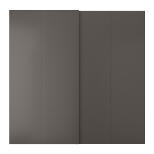 HASVIK - 滑門組, 深灰色, 200x201 公分 | IKEA 線上購物 - PE900143_S4