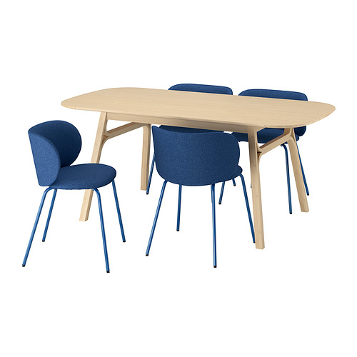 VOXLÖV/KRYLBO table and 4 chairs