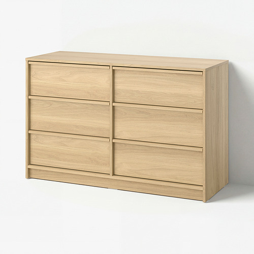 ANKARUDDEN - 抽屜櫃/6抽，含兩個內置抽屜/橡木紋，139x48x87 公分 | IKEA 線上購物 - E1038847_S4