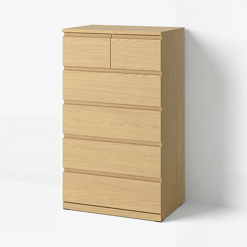 STORKLINTA - chest of 6 drawers, oak effect, 70x50x120 cm | IKEA Taiwan Online - E1038849_S4