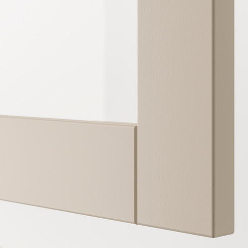 BESTÅ - TV storage combination/glass doors, black-brown Sindvik/Lappviken light grey/beige | IKEA Taiwan Online - PE818846_S4
