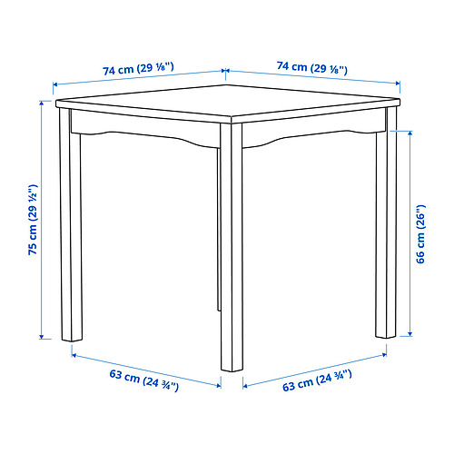 HAUGA/HAUGA table and 2 chairs