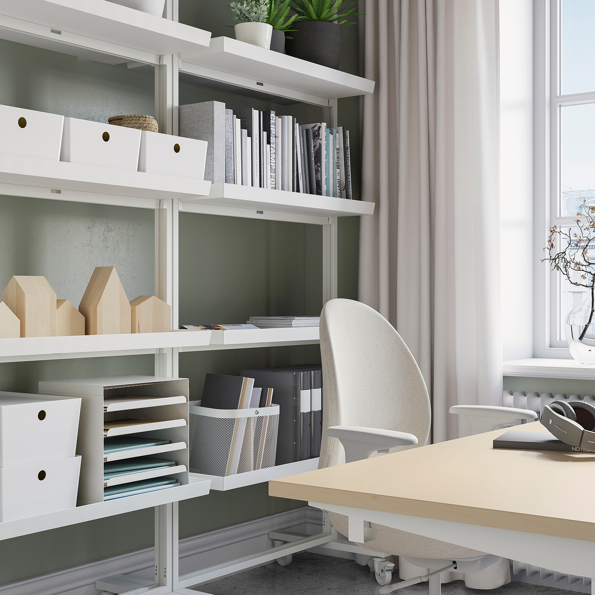 MITTZON frame with castors/display shelf