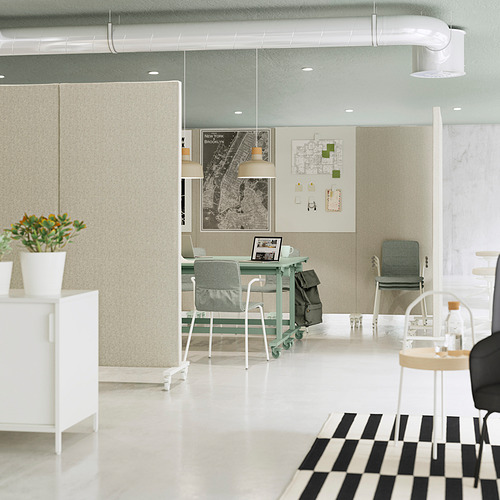 MITTZON foldable table with castors
