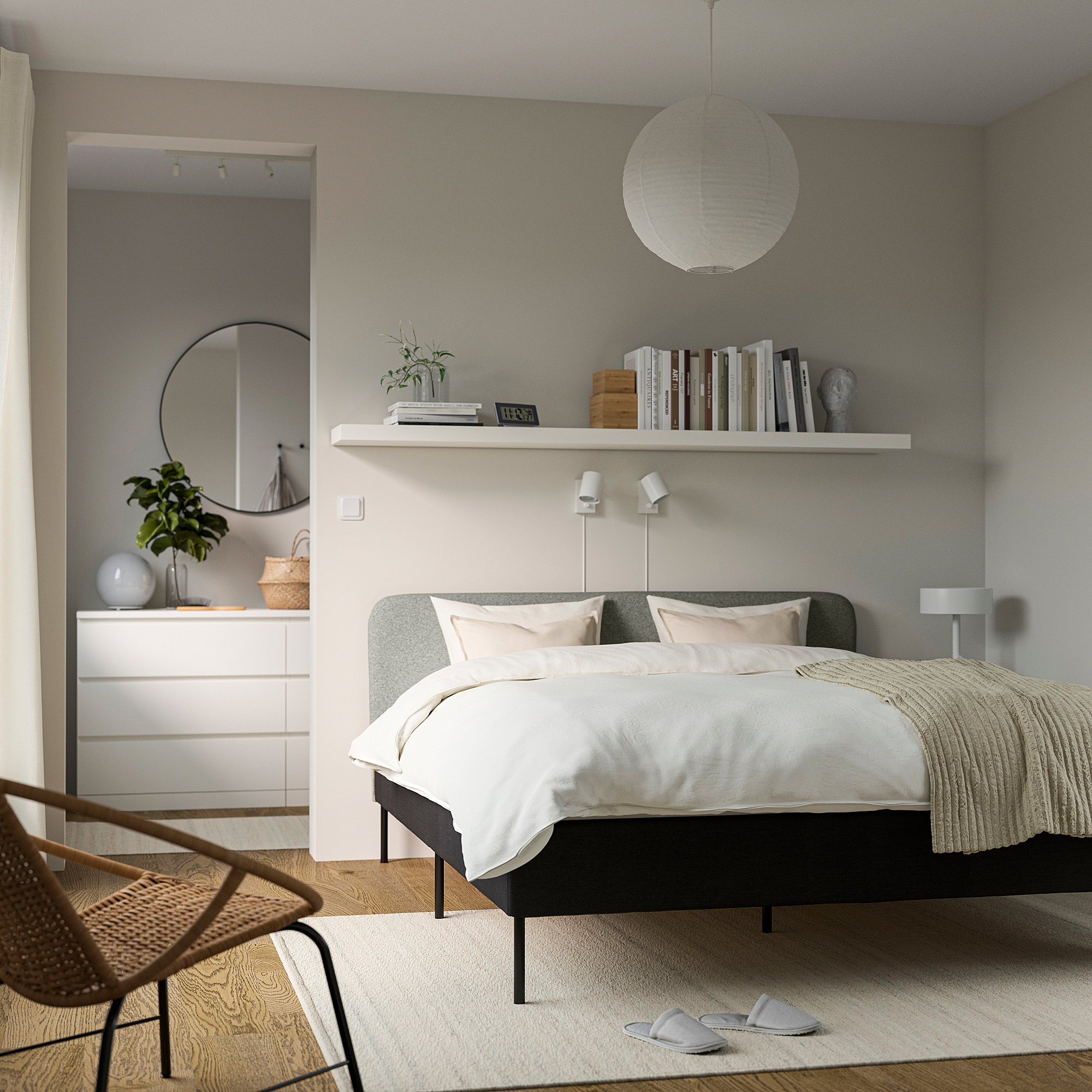 SLATTUM 軟墊式床框