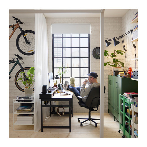 SMÖRKULL office chair with armrests