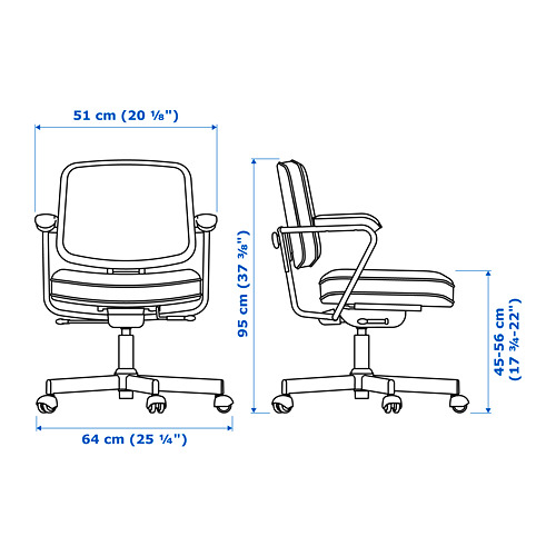 ALEFJÄLL Office chair, Grann golden brown - IKEA