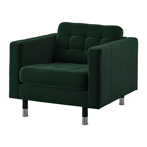 LANDSKRONA - armchair, Djuparp dark green/metal | IKEA Taiwan Online - PE818925_S4