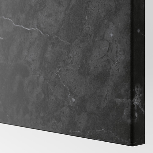 BESTÅ - wall-mounted cabinet combination, white Bergsviken/black marble effect | IKEA Taiwan Online - PE818948_S4