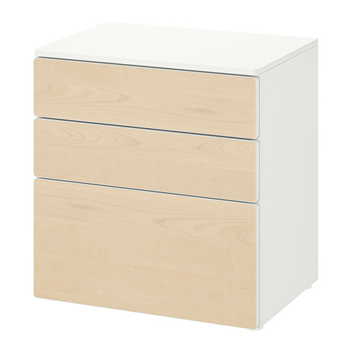 SMÅSTAD/PLATSA chest of 3 drawers