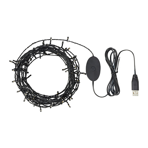 STRÅLA - LED lighting chain with 100 lights, black | IKEA Taiwan Online - PE862046_S4