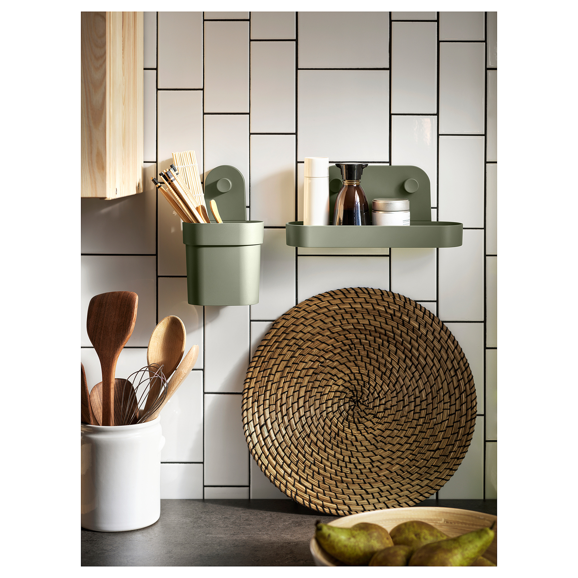 ÖBONÄS wall shelf with suction cup