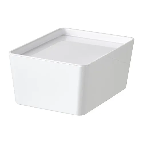 KUGGIS - 附蓋收納盒, 白色, 13x18x8 公分 | IKEA 線上購物 - PE819376_S4