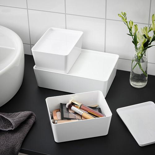 KUGGIS - 附蓋收納盒, 白色 | IKEA 線上購物 - PE819363_S4