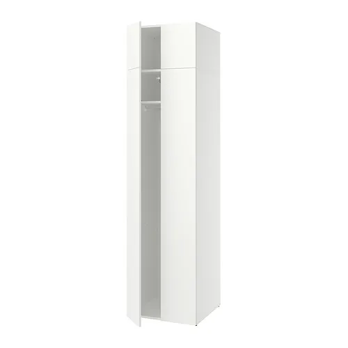 LASTARE - 衣櫃/衣櫥組合，白色/附高度延伸櫃，60x62x237 公分 | IKEA 線上購物 - E1004191_S4