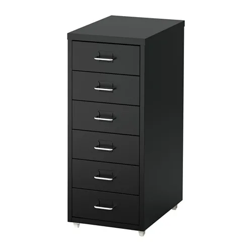 HELMER - 附輪腳抽屜櫃, 黑色, 28x69 公分 | IKEA 線上購物 - PE624587_S4