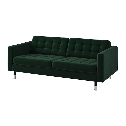 LANDSKRONA - 三人座沙發, Djuparp 深綠色/金屬 | IKEA 線上購物 - PE819091_S4