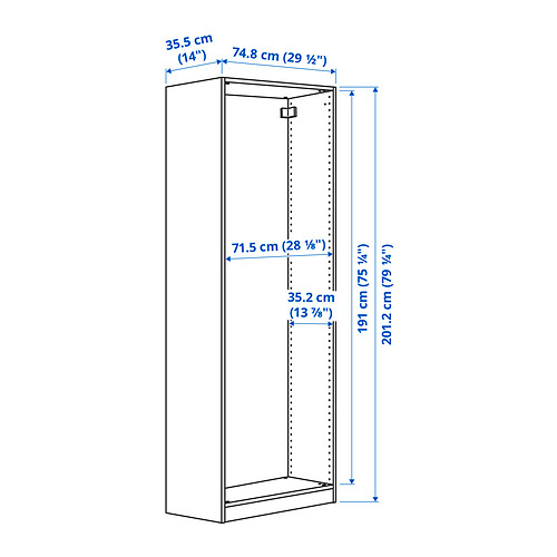 PAX wardrobe frame