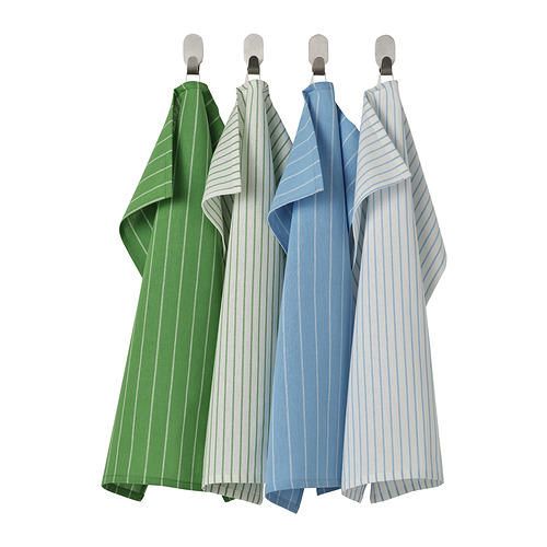 RINNIG - tea towel, green/blue striped, 45x60 cm | IKEA Taiwan Online - PE965460_S4