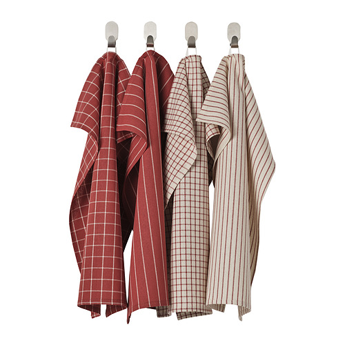 RINNIG - tea towel, red/beige striped, 45x60 cm | IKEA Taiwan Online - PE965461_S4