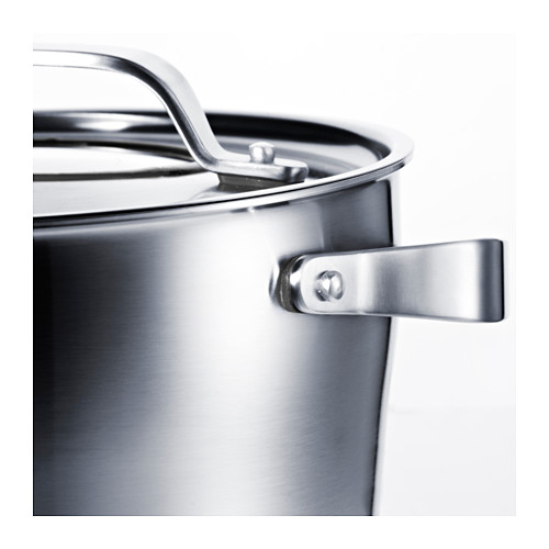 SENSUELL - pot with lid, stainless steel/grey, 5.5L | IKEA Taiwan Online - PE559467_S4