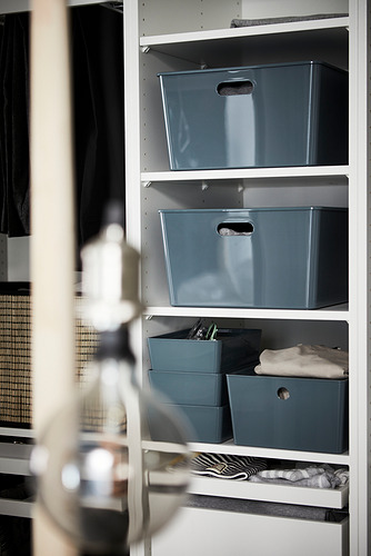 KUGGIS - storage box with lid, turquoise | IKEA Taiwan Online - PH178480_S4
