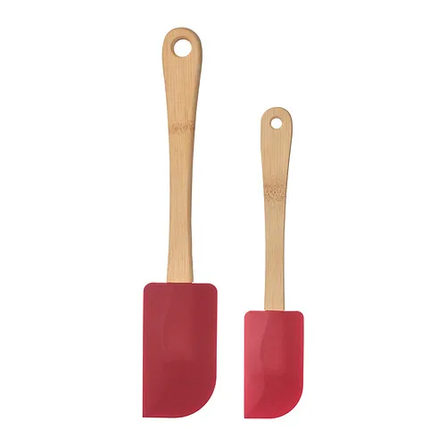 VINTERFINT - spatula, set of 2, bamboo/silicone red | IKEA Taiwan Online - PE862307_S4