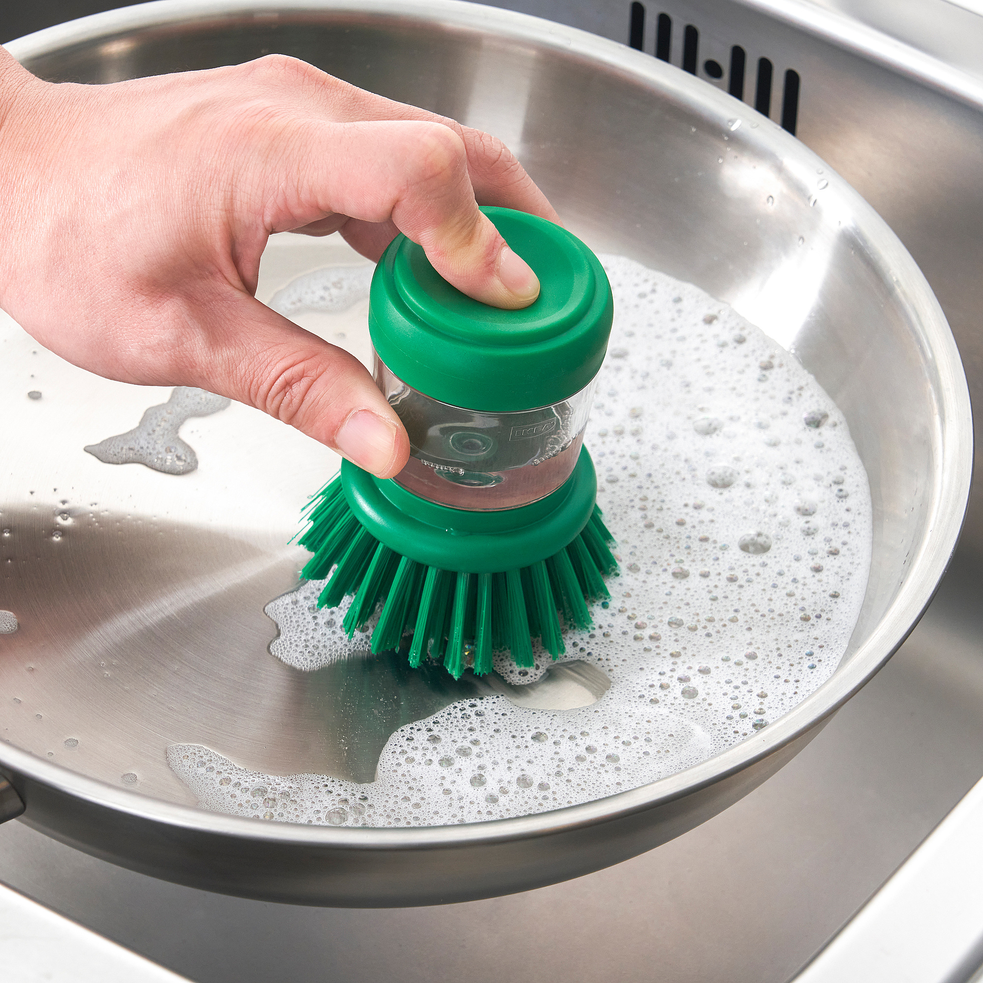 VIDEVECKMAL dish-washing brush with dispenser