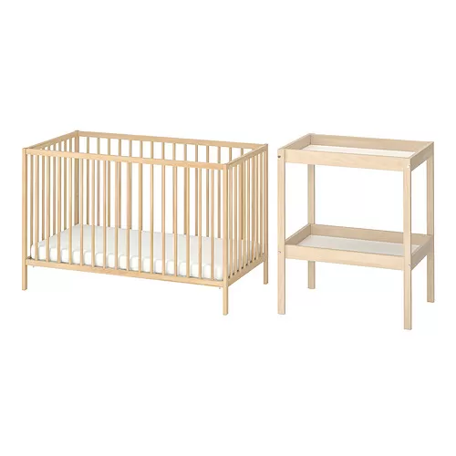 SNIGLAR - 2-piece baby furniture set, beech, 60x120 cm | IKEA Taiwan Online - PE900453_S4