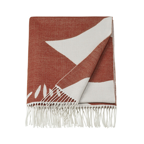 HYLSNEJLIKA - throw, orange/floral pattern, 130x170 cm | IKEA Taiwan Online - PE965637_S4