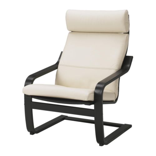 POÄNG - 扶手椅及腳凳, 黑棕色/Glose 米白色 | IKEA 線上購物 - PE163270_S4