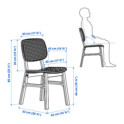 VOXLÖV/VOXLÖV table and 4 chairs