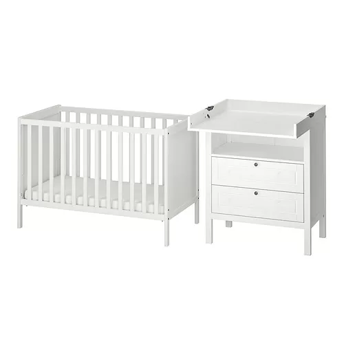 SUNDVIK - 2-piece baby furniture set, white, 60x120 cm | IKEA Taiwan Online - PE900499_S4