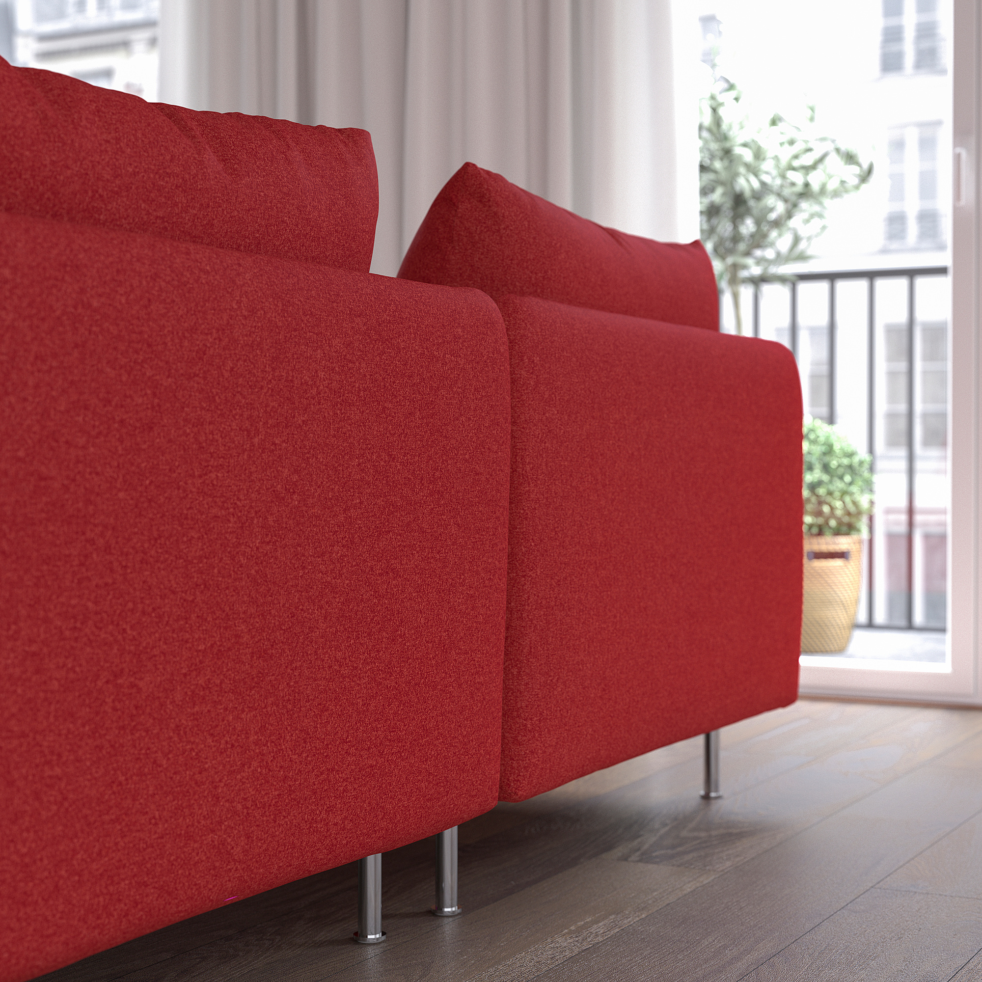 SÖDERHAMN 2-seat sofa with chaise longue