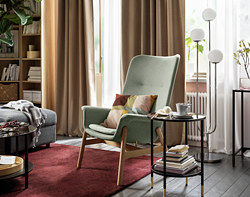 VEDBO - 高背扶手椅, Gunnared 深灰色 | IKEA 線上購物 - PE638684_S3