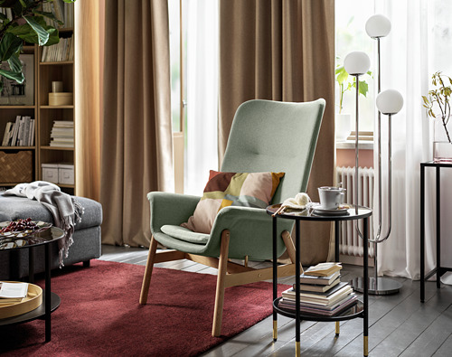 VEDBO - high-back armchair, Gunnared light green | IKEA Taiwan Online - PH175235_S4