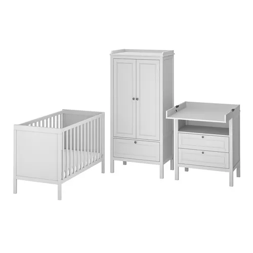 SUNDVIK - 3-piece baby furniture set, grey, 60x120 cm | IKEA Taiwan Online - PE900625_S4