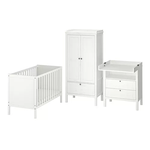 SUNDVIK - 3-piece baby furniture set, white, 60x120 cm | IKEA Taiwan Online - PE900627_S4