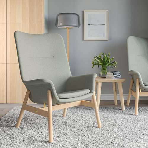 VEDBO - high-back armchair, Gunnared light green | IKEA Taiwan Online - PE819462_S4