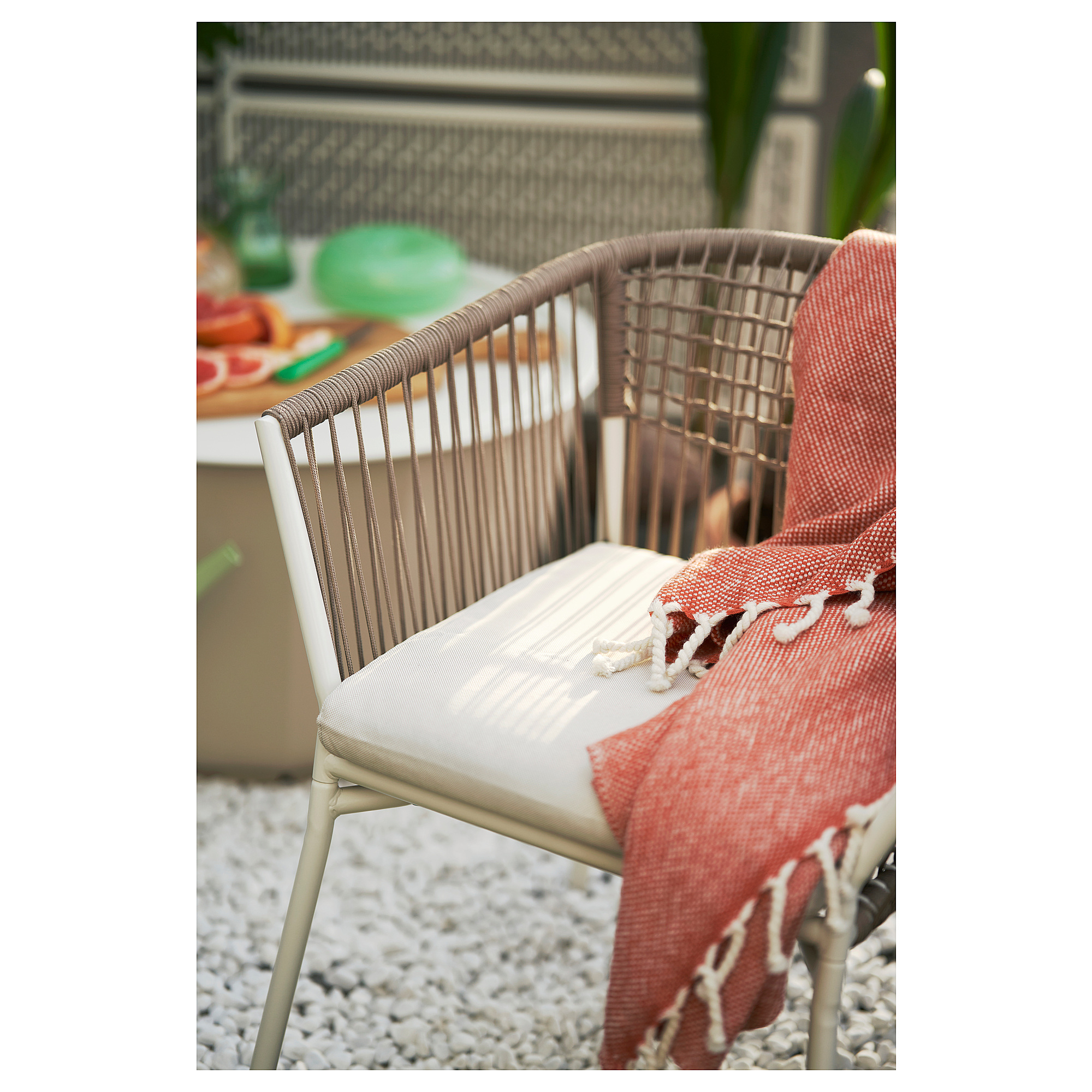 SEGERÖN chair with armrests, outdoor