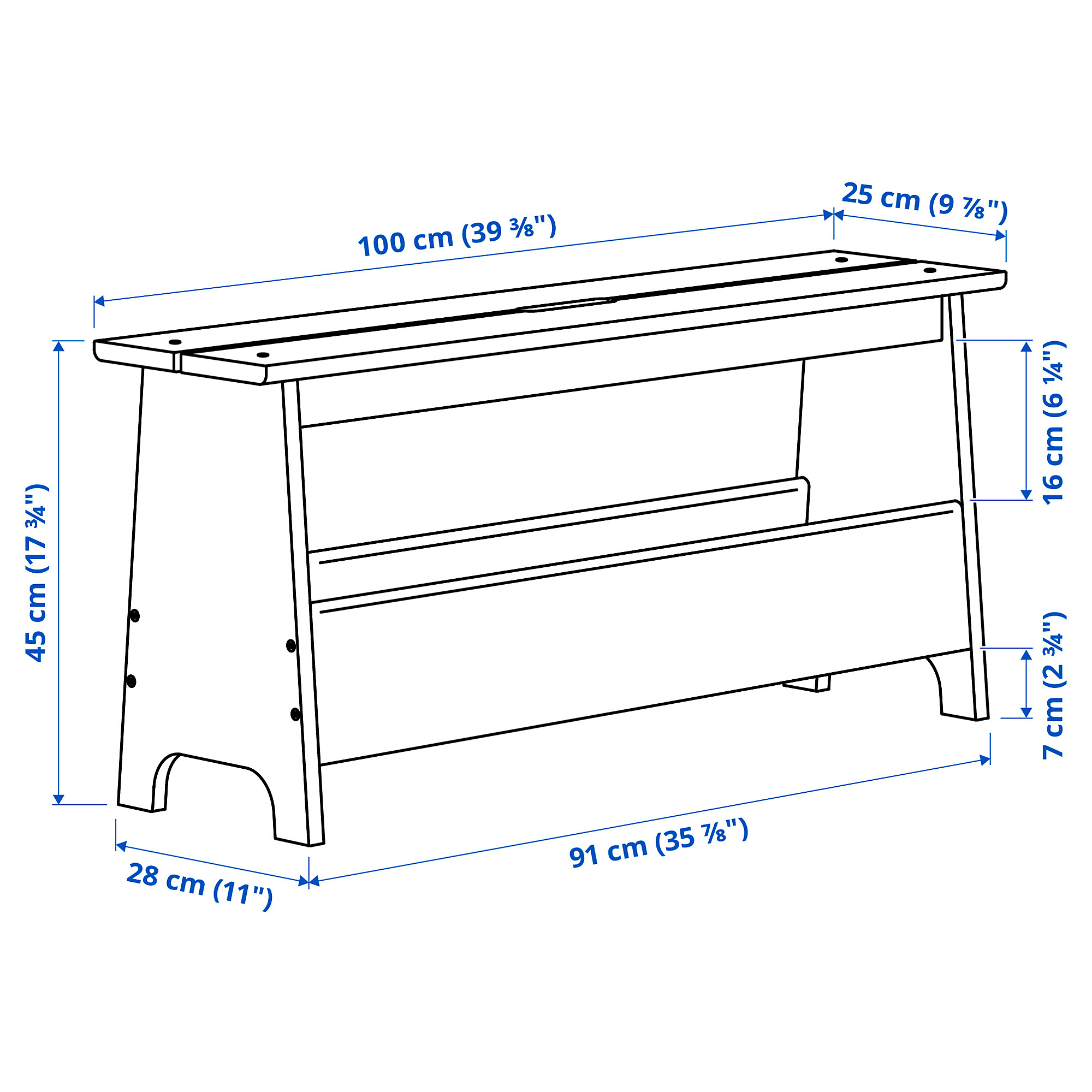 PERJOHAN bench with storage