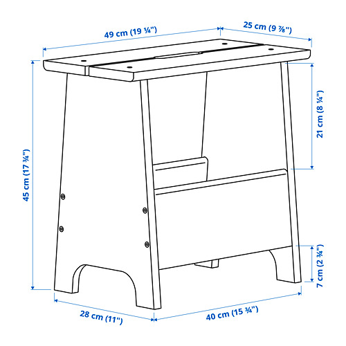 PERJOHAN stool with storage